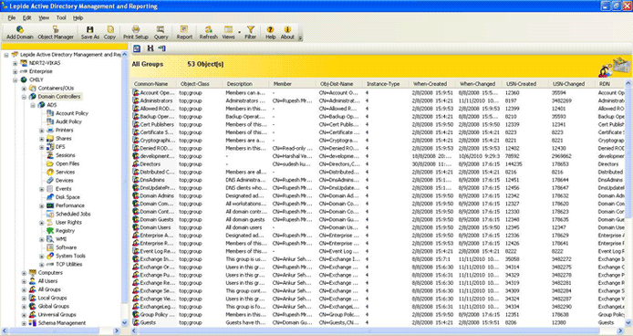 Screenshot of Active Directory Tool